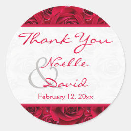 Red Roses Galore bruiloft gunst Sticker
