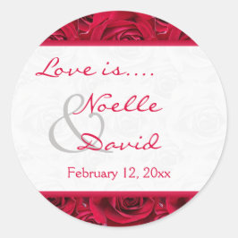 Red Roses Galore Bruiloft Sticker