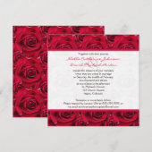 Red Roses Galore bruiloft uitnodiging (Voorkant / Achterkant)