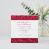 Red Roses Galore bruiloft uitnodiging (Staand voorkant)