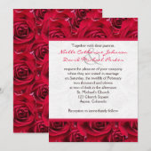 Red Roses Galore bruiloft uitnodiging (Voorkant / Achterkant)
