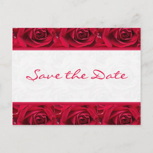 Red Roses Galore Save the Date Kaart