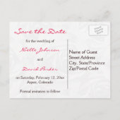 Red Roses Galore Save the Date Kaart (Achterkant)