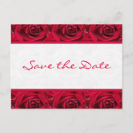 Red Roses Galore Save the Date Kaart