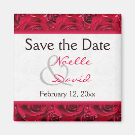Red Roses Galore Wedding Favor Magnet