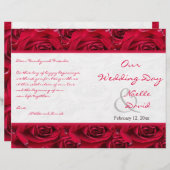 Red Roses Galore Wedding Programme (Voorkant / Achterkant)
