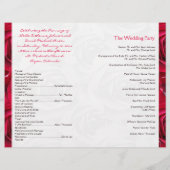 Red Roses Galore Wedding Programme (Achterkant)