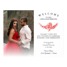 Red Roses Garland Wedding Unplugged Ceremony