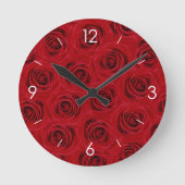 Red Roses gepersonaliseerd Ronde Klok (Voorkant)