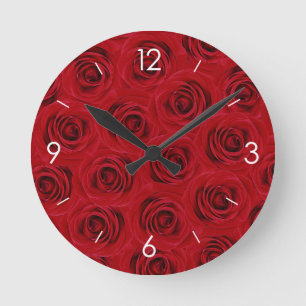 Red Roses gepersonaliseerd Ronde Klok