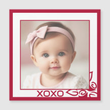Red Roses gepersonaliseerde Baby foto magnetische 