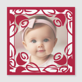 Red Roses gepersonaliseerde Baby foto magnetische 
