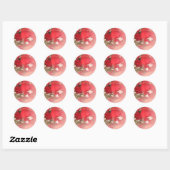 Red Roses Gift Label (Vel)