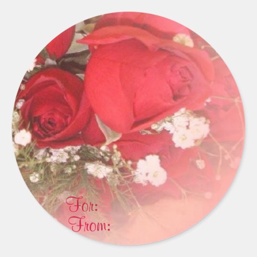 Red Roses Gift Label (Voorkant)