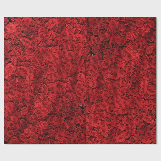 Red Roses Gift Wrap door HAMbyWG Cadeaupapier (Vlak)