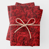 Red Roses Gift Wrap HAMbyWG Inpakpapier Vel (In situ)