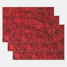 Red Roses Gift Wrap HAMbyWG