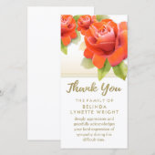 Red Roses Gold Bedankt voor je sympathiekaart (Voorkant / Achterkant)