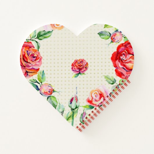 Red Roses Gold Bruiloft Vrijgezellenfeest Making M Notitieboek (Achterkant)