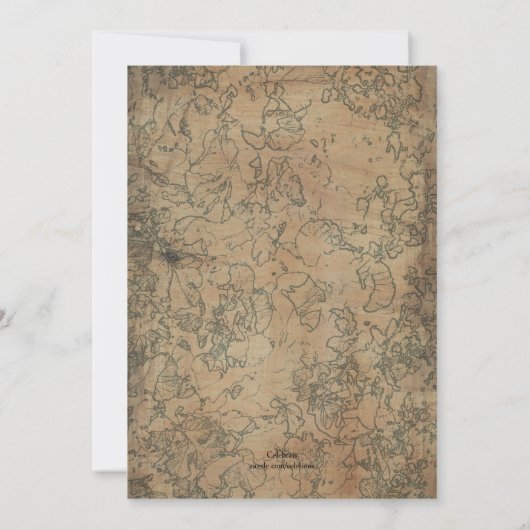 Red Roses & Gold Hearts Bridal Shower Invitations Kaart (Achterkant)