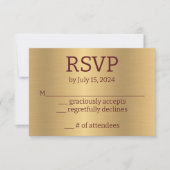 Red Roses Gold Response Kaart (Voorkant)