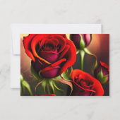 Red Roses Gold Response Kaart (Achterkant)