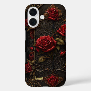 Red Roses Gothic Gothic Look iPhone Case Hoesje