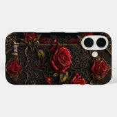 Red Roses Gothic Gothic Look iPhone Case Hoesje (Achterkant (horizontaal))
