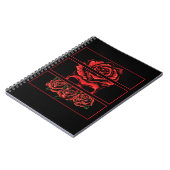 Red Roses Gothic Skull Wicca Gothic Flowers Notitieboek (Linkerzijde)