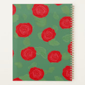 Red Roses_Green Bladeren Bloempatroon Script Planner (Achterkant)