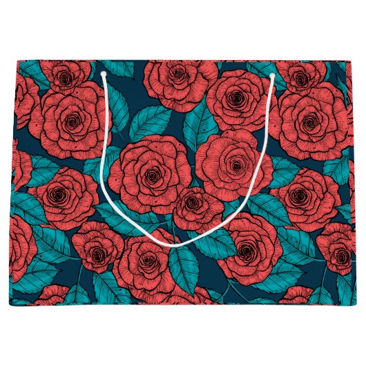 Red roses groot cadeauzakje (Voorkant)