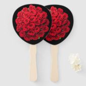 Red roses handwaaier (Voorkant en achterkant)