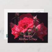 Red Roses Happy Moederdag Briefkaart (Voorkant / Achterkant)