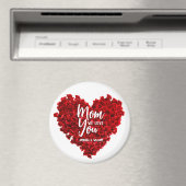 Red Roses hart hou van je mam Moederdag Magneet (Insitu (Vaatwasser))