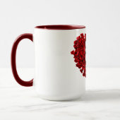 Red Roses hart hou van je mam Moederdag Mok (Links)