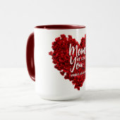 Red Roses hart hou van je mam Moederdag Mok (Voorkant links)