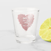 Red Roses hart hou van je mam Moederdag Shot Glas (Achterkant)