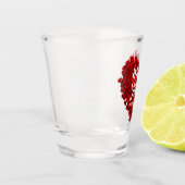 Red Roses hart hou van je mam Moederdag Shot Glas (Links)