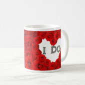 Red Roses Heart I Bling Wedding Mok (Voorkant rechts)