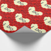 Red Roses Heart I Bling Wrapping Paper Cadeaupapier (Hoek)
