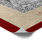 Red Roses Heart Lijst Creëer Je eigen foto Poster (Hoek)