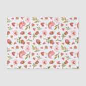 Red Roses Heart Pattern Sweet Valentijnsdag Tissuepapier (Voorkant)