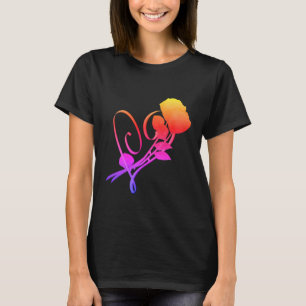 Red Roses Heart Rainbow T-shirt
