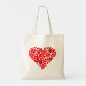 Red Roses Heart Tote Bag (Achterkant)