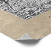 Red Roses Heart Voeg je foto toe Gepersonaliseerd Poster (Hoek)