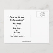 Red Roses Heart Wedding Bewaar de datum Aankondigingskaart (Achterkant)