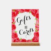 Red Roses Kaarten en geschenken Vrijgezellenfeest Acryl Bord (Voorkant)