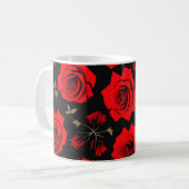Red roses koffiemok (Voorkant links)