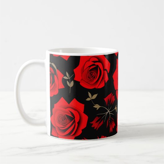 Red roses koffiemok (Links)