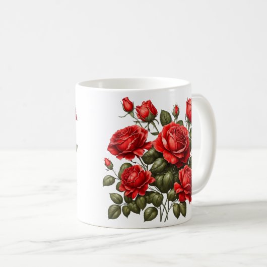 Red roses koffiemok (Voorkant rechts)